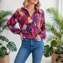  Graffiti Puff Sleeve Blouse | Free Shipping