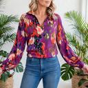  Graffiti Puff Sleeve Blouse | Free Shipping