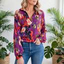  Graffiti Puff Sleeve Blouse | Free Shipping