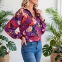  Graffiti Puff Sleeve Blouse | Free Shipping