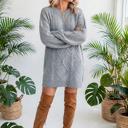  Cozy Cable Knit Sweater Dress | S-XL
