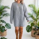  Cozy Cable Knit Sweater Dress | S-XL