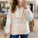  Floral Embroidered Quilted Zip-Up Sweatshirt | S-XL