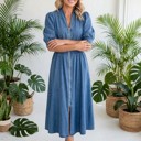  Blue Belle Denim Midi Dress