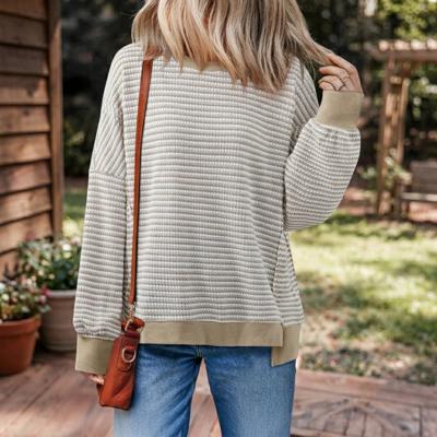 Striped Oversized Drop Shoulder Top | S-XL