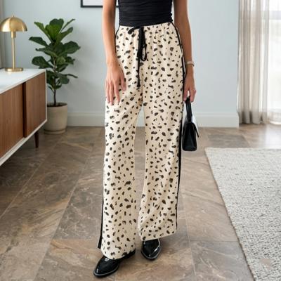 Leopard Side Stripe Drawstring Pants | S-XL