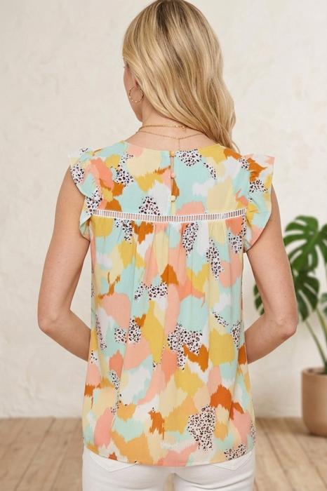 Season Style Ruffled Sleeve Tank | Free Shipping