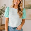 Striped Puff Sleeve Blouse | S-XL
