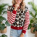  Cozy Crush Leopard Stripe Cropped Cardigan | S - XL