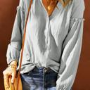  Balloon Sleeve Crinkled Top