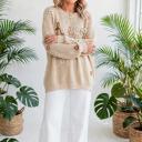  Hello Fall Embroidered Knit Loose Sweater | S-XL