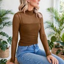  Heartbreaker Mesh Patchwork Long Sleeve Top | S-XL