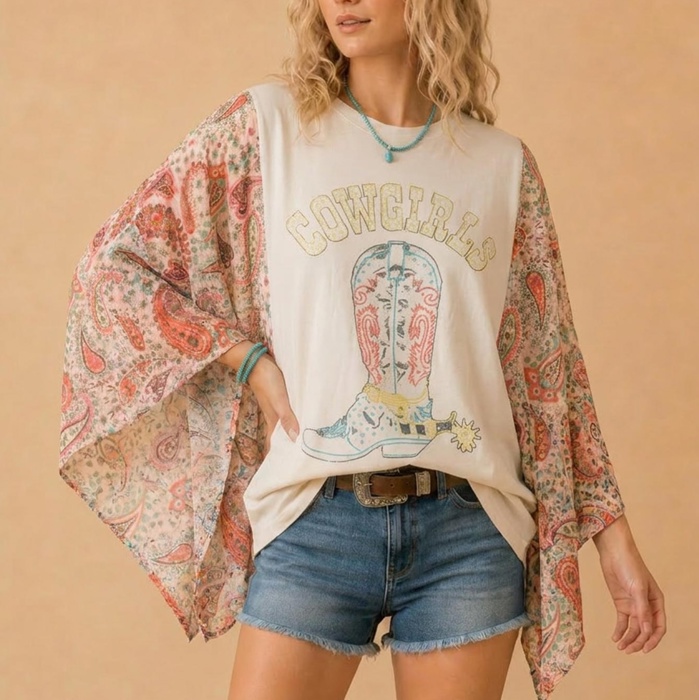 The  Boho Poncho Tee | S-L