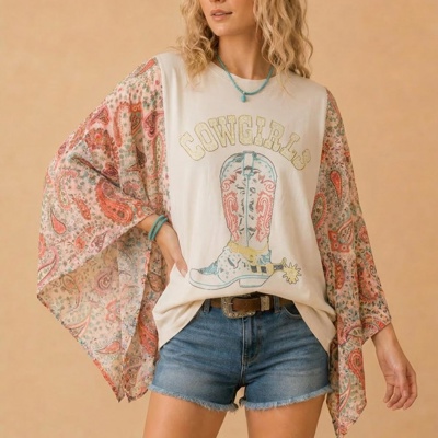 The  Boho Poncho Tee | S-L