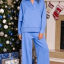  Cozy Scuba Collared Pullover & Pants Set