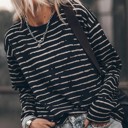 Casual Retro Striped Long Sleeve Top | S-XL