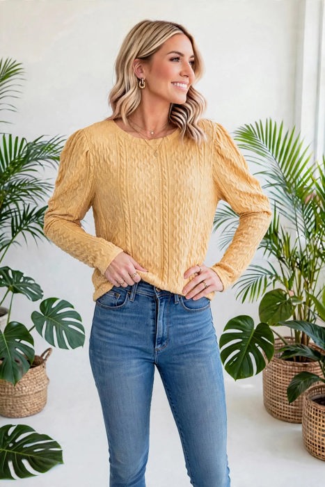 Veloura Puff Sleeve Sweater | S-XL