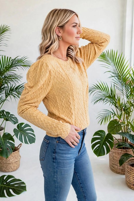 Veloura Puff Sleeve Sweater | S-XL