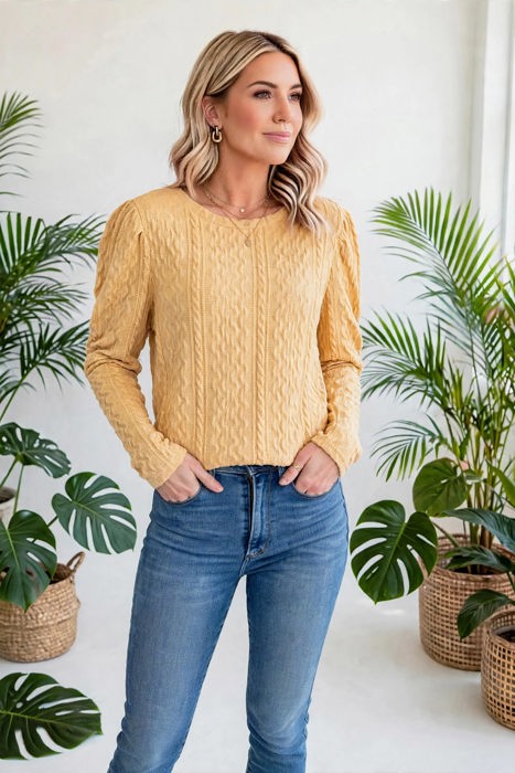 Veloura Puff Sleeve Sweater | S-XL
