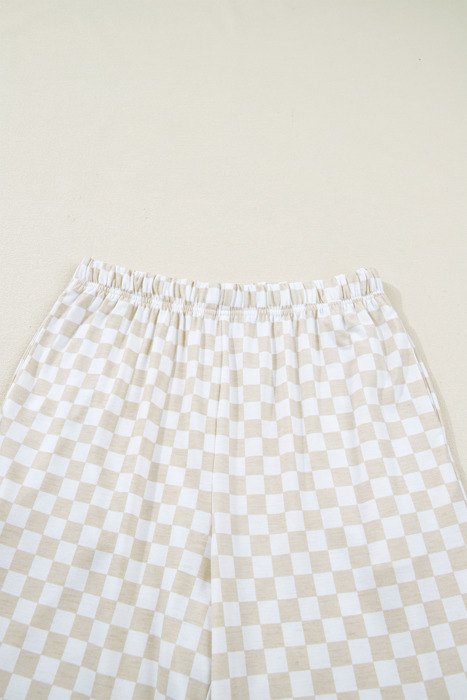 Checkered Spring 2pcs Lounge Pant Set | S-XL