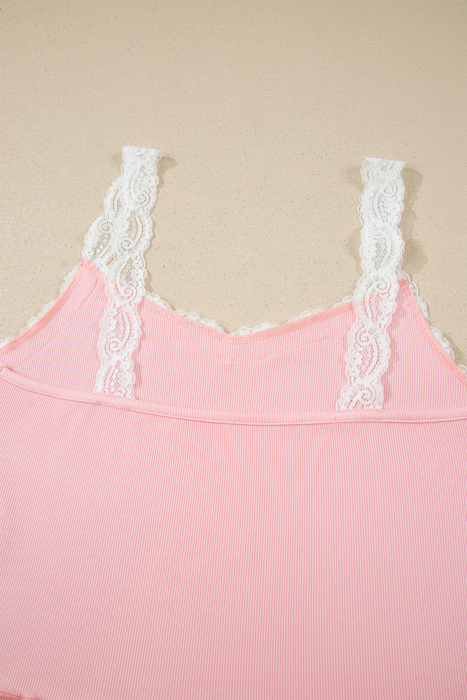 Floral Breeze Ribbed Lounge Set.