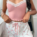  Floral Breeze Ribbed Lounge Set.
