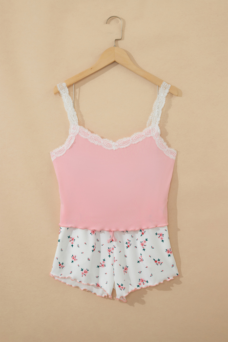 Floral Breeze Ribbed Lounge Set.