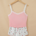  Floral Breeze Ribbed Lounge Set.