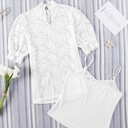  High Neck Lace Noelle Blouse | S-XL