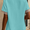  Delicate Lace Trim V-Neck Blouse | S-XL