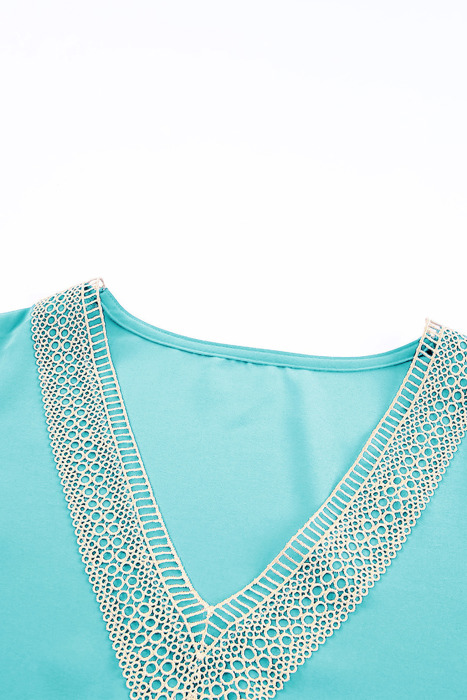 Delicate Lace Trim V-Neck Blouse | S-XL