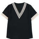  Delicate Lace Trim V-Neck Blouse | S-XL