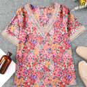  Delicate Lace Trim V-Neck Blouse | S-XL