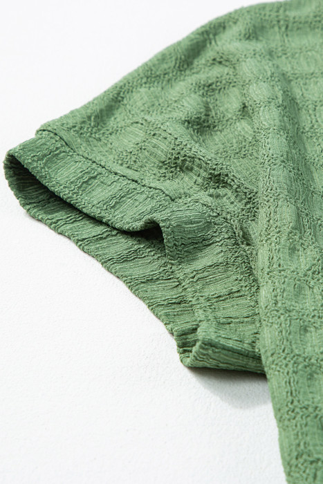 Color Textured Batwing Sleeve Top | S-XL
