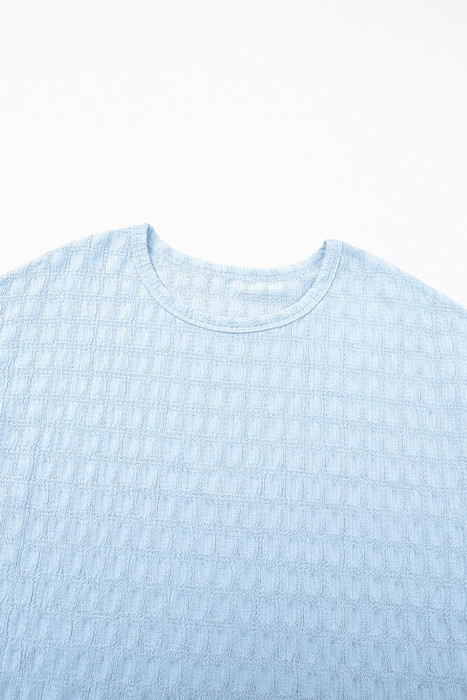 Color Textured Batwing Sleeve Top | S-XL
