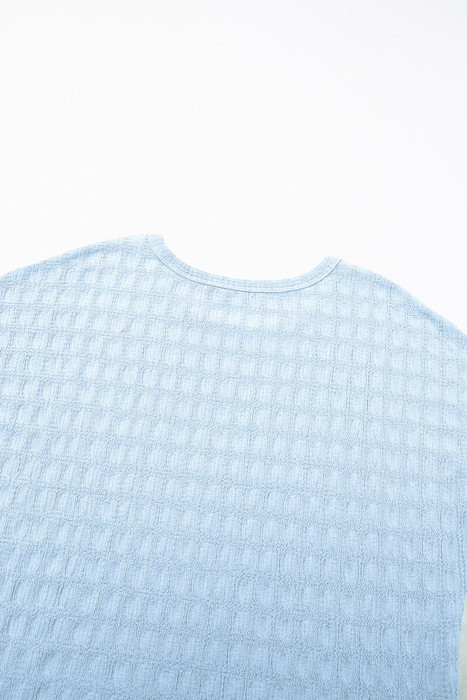 Color Textured Batwing Sleeve Top | S-XL