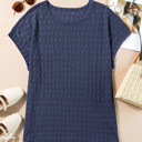  Color Textured Batwing Sleeve Top | S-XL