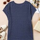  Color Textured Batwing Sleeve Top | S-XL