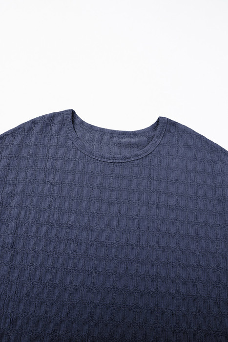 Color Textured Batwing Sleeve Top | S-XL