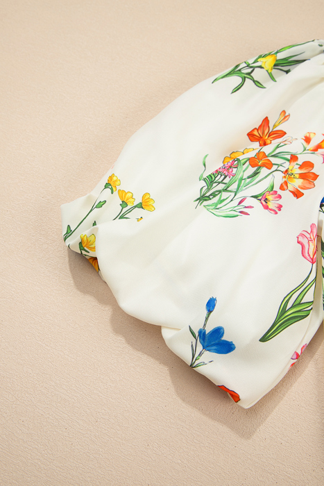 Sweet Petals Contrast Blouse | S-XL