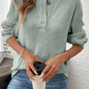  Ribbed  Henley Knit Front Pouch Pocket Top | S-XL