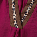  Wild Grace Leopard Trim Blouse | S-XL