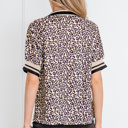  Safari Chic Zip-Front Patchwork Top | S-XL