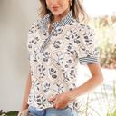  Patchwork Petals Button Top | S-XL