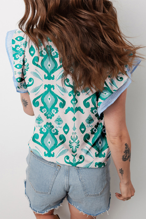 Bohemian Stripe Flutter Top | S-XL