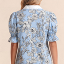  Flora Stripe Polo Blouse | S-XL