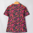  Retro Floral Printed Mesh Short Sleeve Top | S-XL