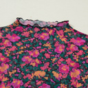  Retro Floral Printed Mesh Short Sleeve Top | S-XL