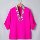  Leopard Luxe Half Sleeve  Dolman Blouse | S-XL