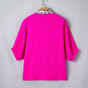  Leopard Luxe Half Sleeve  Dolman Blouse | S-XL